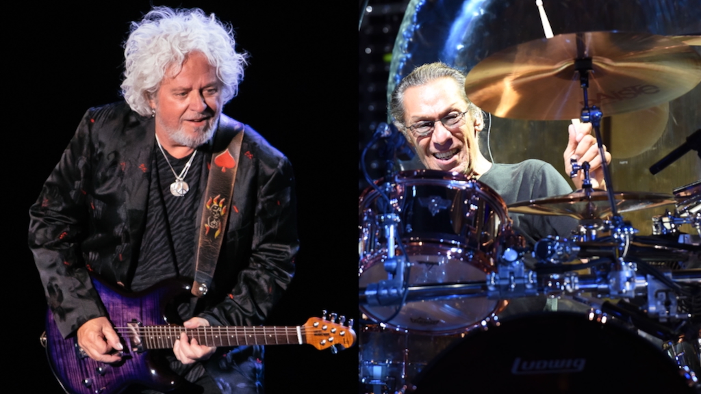 Toto-Gitarrist Steve Lukather (l.) und Alex Van Halen machen gemeinsame Sache